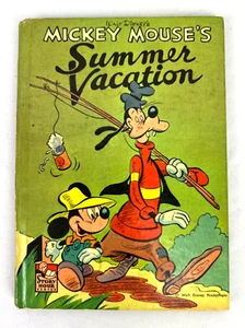 Vintage MICKEY MOUSE'S SUMMER VACATION Childrens Book 1948 Whitman Publishing - Picture 1 of 11