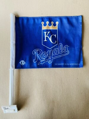 KANSAS CITY ROYALS CAR FLAG MLB MAJOR LEAGUE BASEBALL TEAM NEW - Image 1 of 4