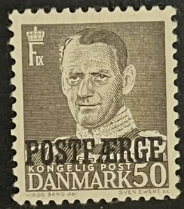 Travelstamps: Denmark Parcel Post Stamps Scott #Q34 - 50 Øre Mint MOGH - Picture 1 of 5