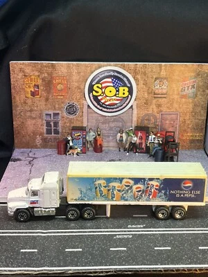 Matchbox 1981 Mack CH600 Semi Truck & Articulated Pepsi Trailer 2 Pcs VG Cond - Image 1 of 4