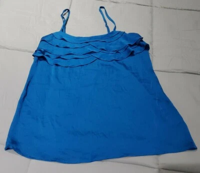 Camiseta sin mangas APOSTROPHE cuello cuadrado con volantes talla M Foto 1 de 3