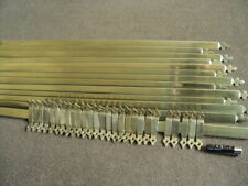 13 SOLID  BRASS STAIR  CARPET  RODS AND THEIR  26 BRACKETS