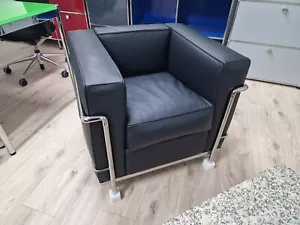 Le Corbusier - LC2 Cassina - Designer Sessel - Premium Leder - Schwarz - A054 - Bild 1 von 7