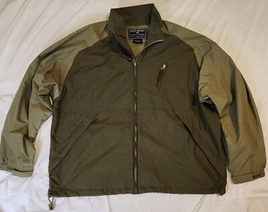 Polo Sport Ralph Lauren Jacket Mens 1X BIG Green/Tan Full Zip Windbreaker VTG - Picture 1 of 24