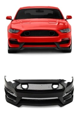 KOMPLETT STOßSTANGE VORNE MIT BLINKER FÜR FORD MUSTANG 2018 - 2023 MACH1 STIL - Bild 1 von 4