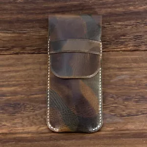 COZY Handmade Military 107 Italian Leather Watch Pouch for Single Watch - Picture 1 of 4