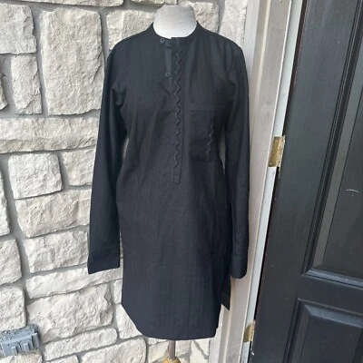 Túnica corta de algodón negra lisa Hijaz para hombre C pequeña Foto 1 de 4