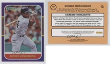 2021 Panini Donruss Retro 1987 Holo Purple Rickey Henderson #247.1 HOF