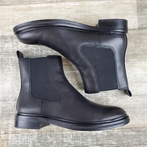 Madewell Chelsea Boots Womens Sz 7 US Black Solid Leather Outdoor Pull On Casual - Picture 1 of 12