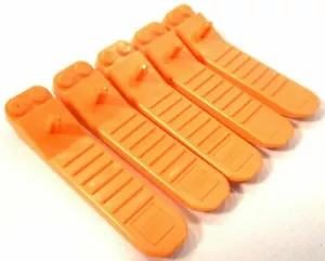 LEGO Lot of 5 Orange Brick Separator Human Tool Axle Pin Disconnect Removal - Picture 1 of 1