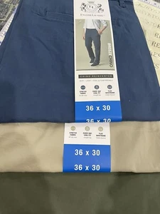 3X English Laundry Men's Stretch Twill Chino Pant W36L30 Navy+green-+tan - Picture 1 of 18