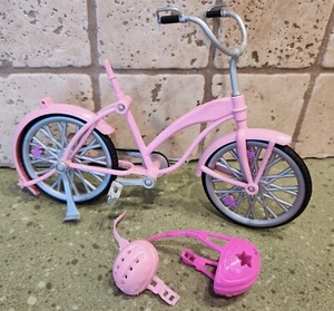 BARBIE 2015 GLAM BICYCLE BIKE LOT~2 HELMETS~ADULT & YOUTH SIZE~INCOMPLETE ACCESS - Picture 1 of 9