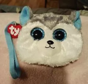 Plush TY Beanie Boo Husky Dog Slush Coin Bag Purse Wristlet Nwt - Picture 1 of 1