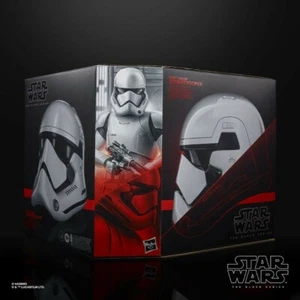 Hasbro Star Wars schwarze Serie erster Ordnung Sturmtruppenkostüm Helm elektronisch - Bild 1 von 5