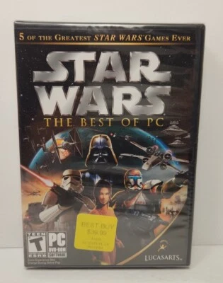 Star Wars: The Best of PC (PC DVD, 2006) 5 GAMES INC. LUCASARTS NEW SEALED RARE  - Image 1 of 4