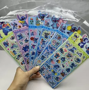 20Pcs Anime cartoon Stitch Stickers Toy Figures DIY Self Adhesive Sticker Toy - Picture 1 of 3