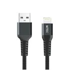 MiTEC MFi Certified 1M USB-A to Lightning, Black Braided Fast Charging