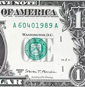 June 4, 1989 : А 60401989 A BIRTHDAY Note $1 One Dollar Bill *UNC* 🎂🎁 - Picture 1 of 3