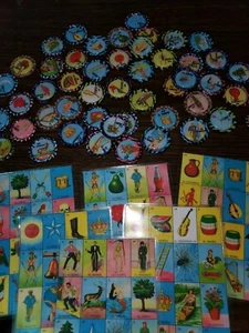 54 Loteria DECK CHIP tappo bottiglia e 10 carte 5x3,5" FESTE DI FESTA giochi NO EPOXY - Foto 1 di 6