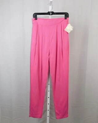 Pantalones informales Karen Scott plisados cintura elástica pierna cónica - rosa, medianos #2177 Foto 1 de 4