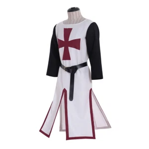 Medieval Warriors Knight Templar Crusader Cosplay Costume Gown Outfit Belt - Picture 1 of 17