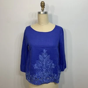 J Crew Top Linen 4 - Picture 1 of 10