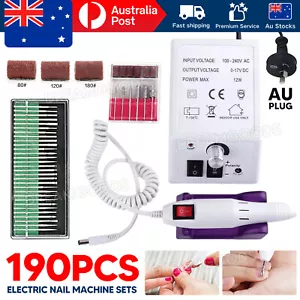 Electric Nail File Drill Tool AcrylicArt Pedicure Manicure Salon MachineBits Set - Picture 1 of 9