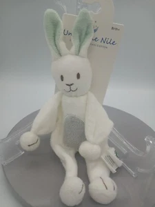 Under the Nile Organic Cotton Terry Cloth White Bunny Rabbit Baby Lovey Security - Picture 1 of 6