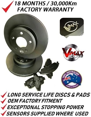 fits NISSAN Vanette C120 C22 1983-1992 FRONT Disc Brake Rotors & PADS PACKAGE - image 1 of 2