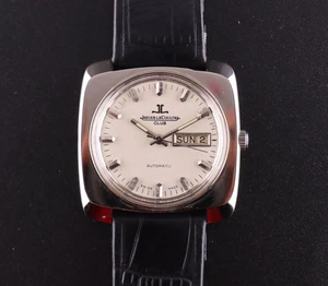 Vintage Jaeger Lecoultre Club Automatic Men's Wrist Watch - Day-Date - Picture 1 of 11