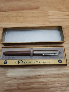 Parker Vintage 51 Demi lady Cocoa Brushed Chrome Cap Fountain Pen - Picture 1 of 18