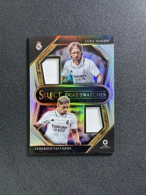 2022-23 Panini Select LA Liga Luka Modric Federico Valverde Dual Swatches Silver - Image 1 of 4