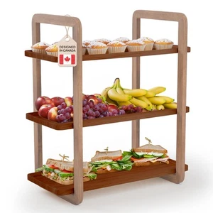 3 Tier Serving Tray Stand - Space-Saving Serving Platter for Desserts, Appeti... - Picture 1 of 7