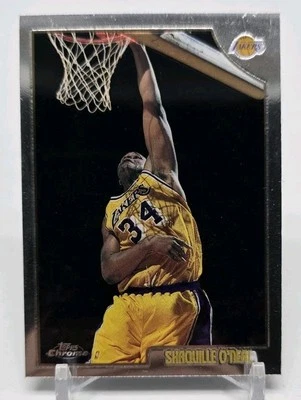 1998-99 Topps Chrome Basketball SHAQUILLE O'NEAL Base Los Angeles Lakers #175 - Image 1 of 4