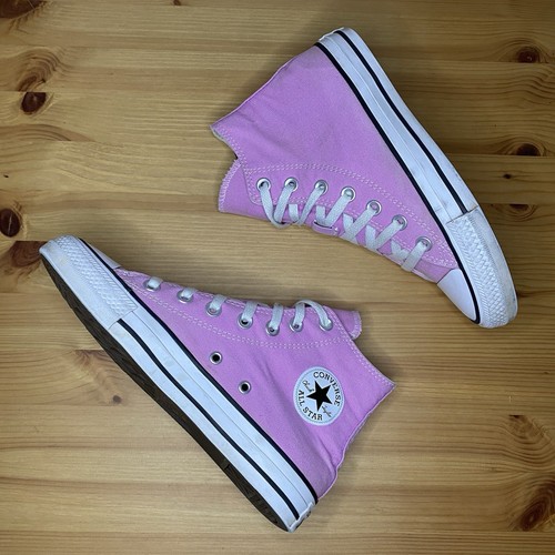 Converse Chuck Taylor scarpe da ginnastica alte rosa bianche da donna taglia 4 UK 166704C