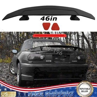 46" Matte Black GT Style Racing Rear Trunk Spoiler Wing For Mitsubishi Mirage G4 - Изображение 1 из 4