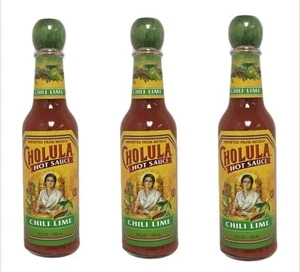 Cholula Chili Lime Salsa Piccante Confezione da 3 Bottiglie Vegane Senza Glutine 5 Fl Oz - Foto 1 di 1