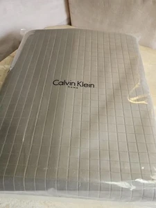 Calvin Klein Essential Garment Washed Cotton Jacquard KING Coverlet Brown - Picture 1 of 14