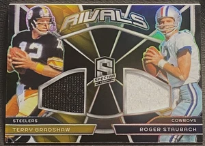 2024 Panini Spectra Rivals Materials Roger Staubach Terry Bradshaw Jersey /99 - Bild 1 von 2