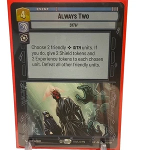 Always Two Star Wars Unlimited Legendary Regular LOF 042/264 casi nuevo - Imagen 1 de 2