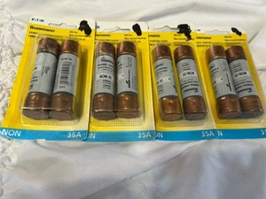 4 Stück 2 Eaton Bussmann Allzwecksicherungen 250Vac strombegrenzend 35A - Bild 1 von 6