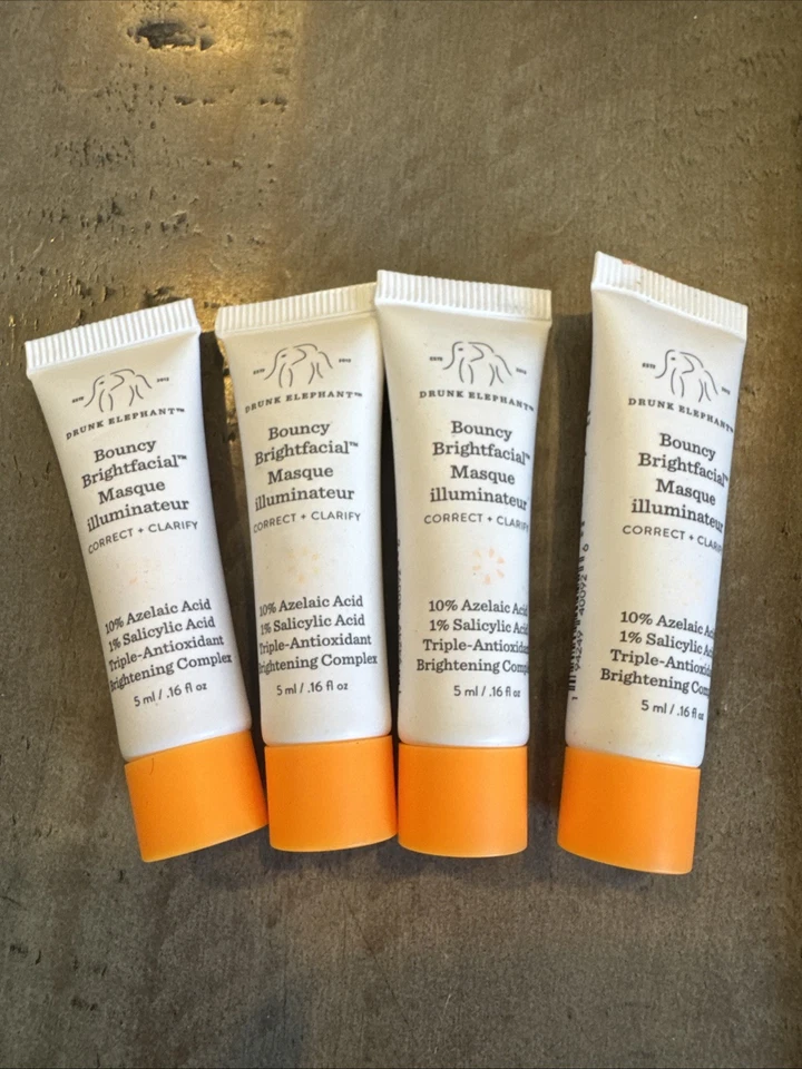 4x Drunk Elephant Bouncy Brightfacial Masque 5ml/0.16oz MINI Sample - Image 1 of 1