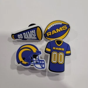 Los Angeles Rams Football Team Charm For Crocs Shoe Charms - 4 Pieces - Picture 1 of 4