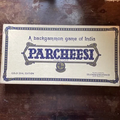 Vintage 1959 SELCHOW & RIGHTER PARCHEESI A Backgammon Game of India COMPLETE - Image 1 of 4
