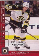 2001-02 BAP Memorabilia Chicago Sun Times Ruby #8 Joe Thornton