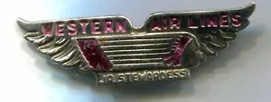 Western Airlines Junior Stewardess Wings, Warped - Bild 1 von 3