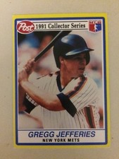 1991 Post Cereal Gregg Jefferies Baseball Card #9 Of 30 New York Mets