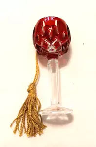 Gorham Lady Anne Red Hock Wine Goblet Christmas Ornament Lead Crystal NIB - Picture 1 of 9