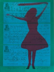 Joanne Seltzer Dance Lesson #6 H/S/Number Mid Century ART - Picture 1 of 1