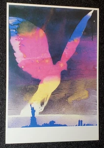 Statue of Liberty - artistic by T.F. Chen postcard Liberty Bird in Flight - Foto 1 di 2